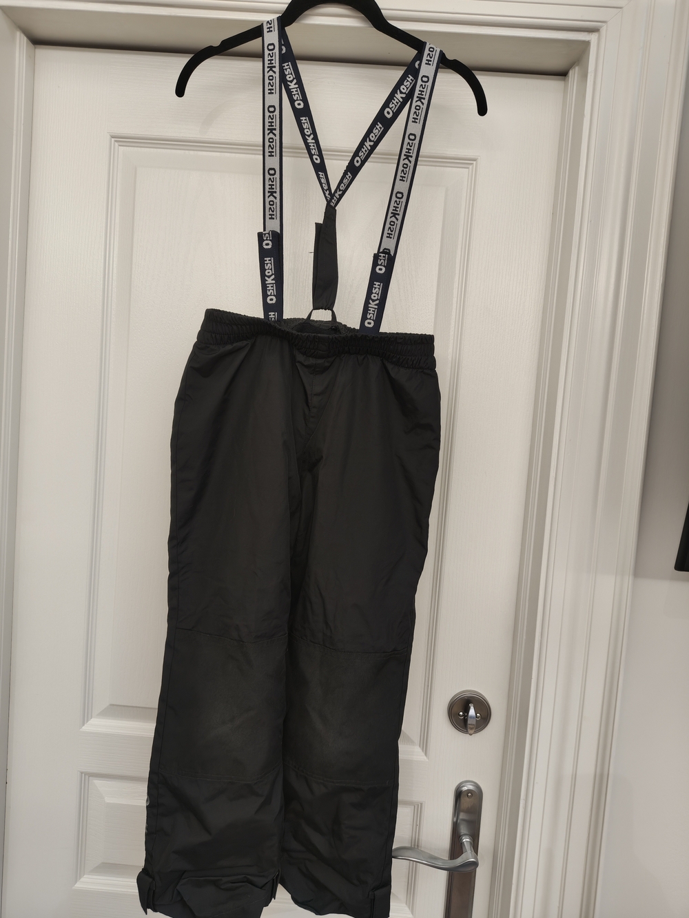 OshKosh B'gosh Black Kids Snow Overalls with Logo Suspenders